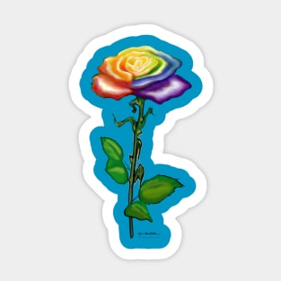 Rainbow Rose Sticker